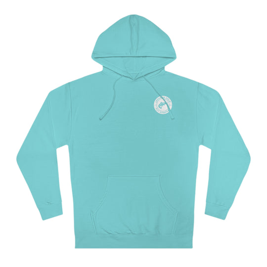 JHFLYCO Round Badge Hoodie – White Logo