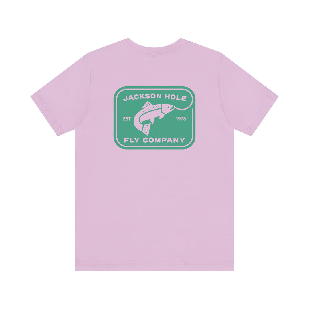 JHFLYCO Rectangle Badge Tee - Green Drake Logo