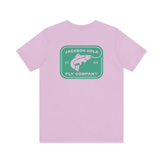 JHFLYCO Rectangle Badge Tee - Green Drake Logo