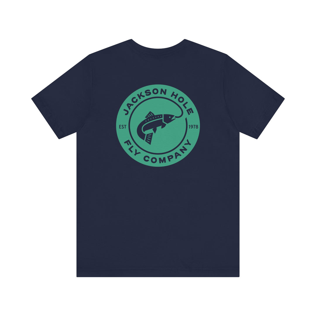 JHFLYCO Circle Badge Tee - Green Drake Logo