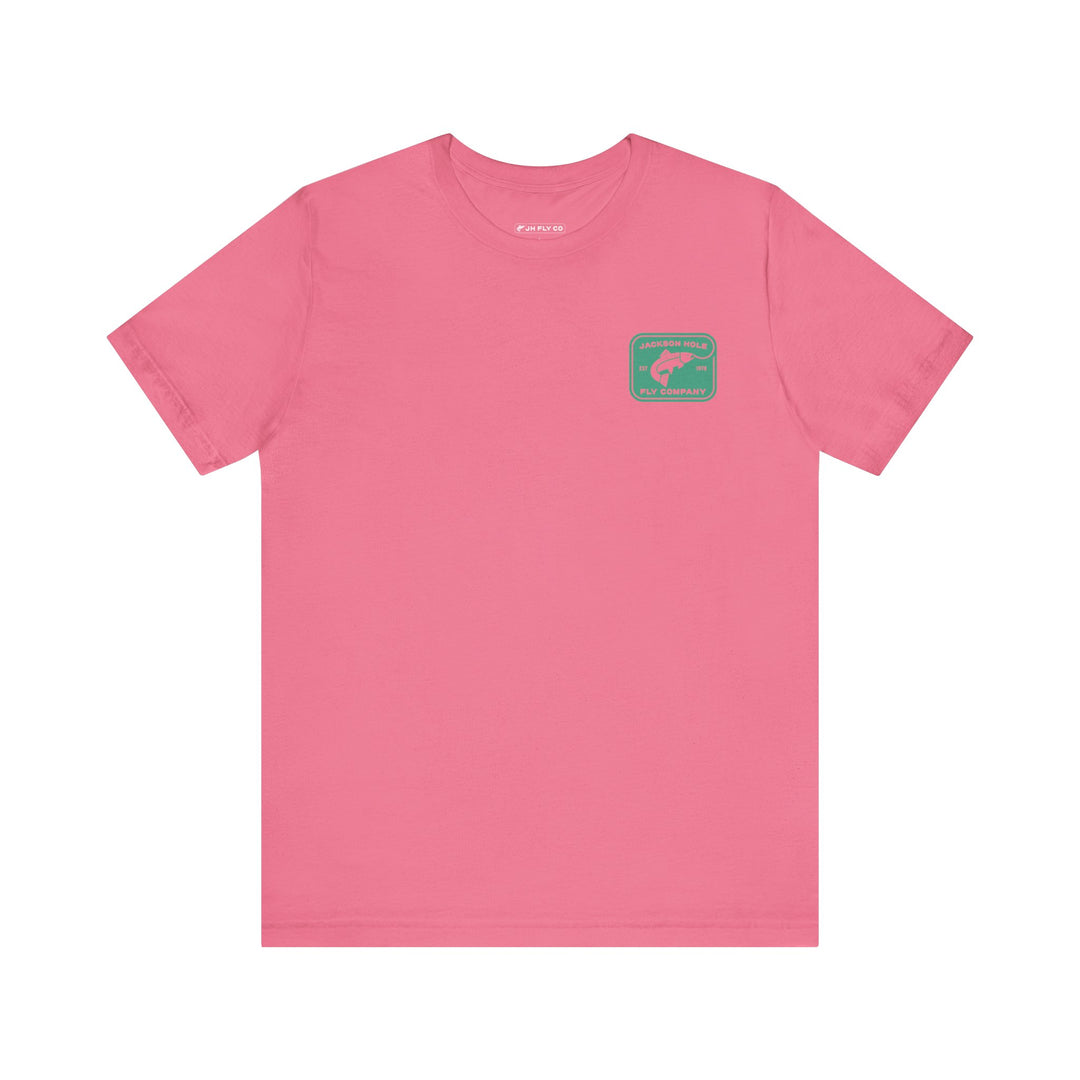 JHFLYCO Rectangle Badge Tee - Green Drake Logo