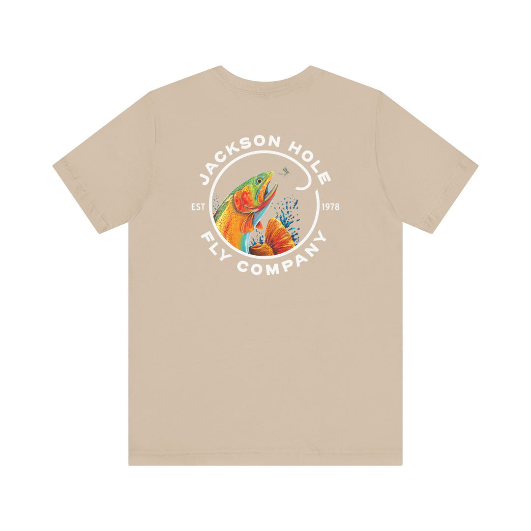 JHFLYCO Cutthroat Trout Badge Tee - White Logo