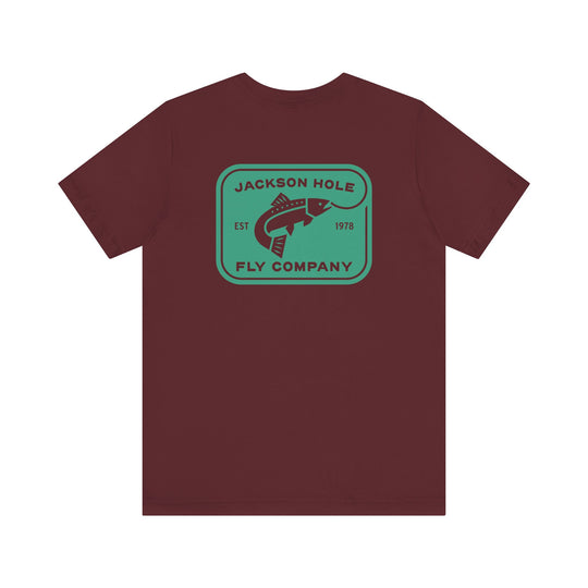 JHFLYCO Rectangle Badge Tee - Green Drake Logo