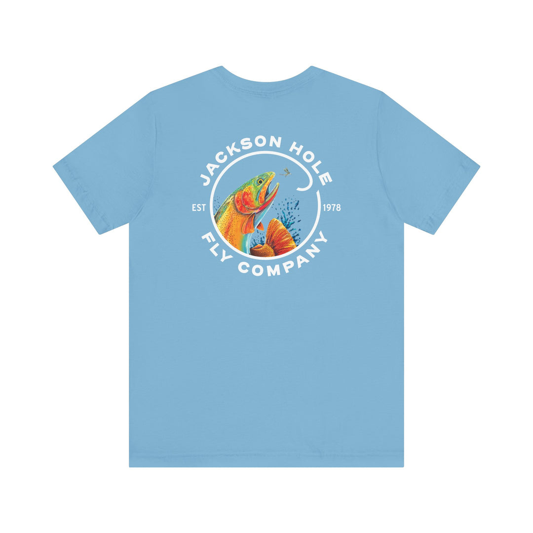 JHFLYCO Cutthroat Trout Badge Tee - White Logo