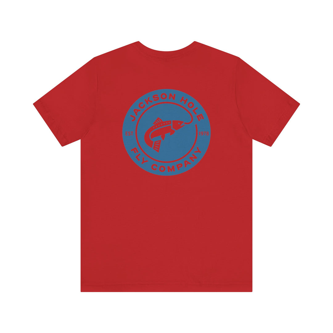 JHFLYCO Circle Badge Tee - Hackle Blue Logo