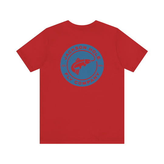 JHFLYCO Circle Badge Tee - Hackle Blue Logo