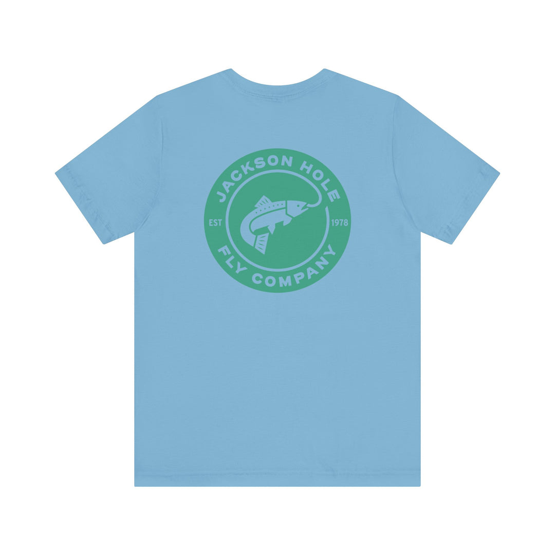 JHFLYCO Circle Badge Tee - Green Drake Logo
