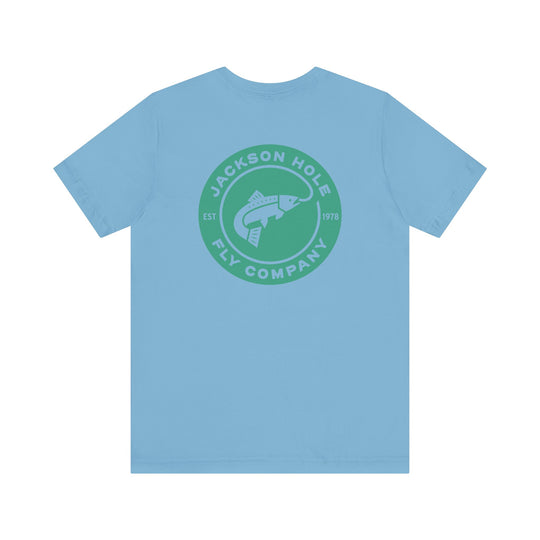 JHFLYCO Circle Badge Tee - Green Drake Logo