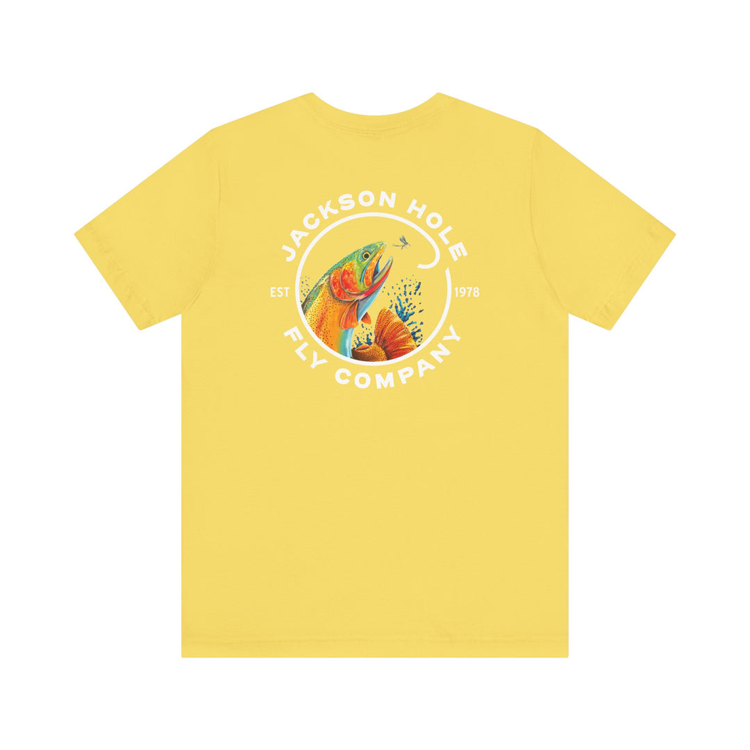 JHFLYCO Cutthroat Trout Badge Tee - White Logo