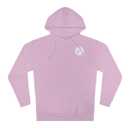 JHFLYCO Round Badge Hoodie – White Logo