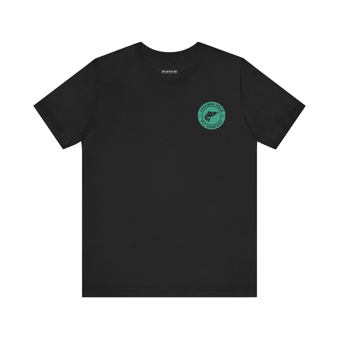JHFLYCO Circle Badge Tee - Green Drake Logo