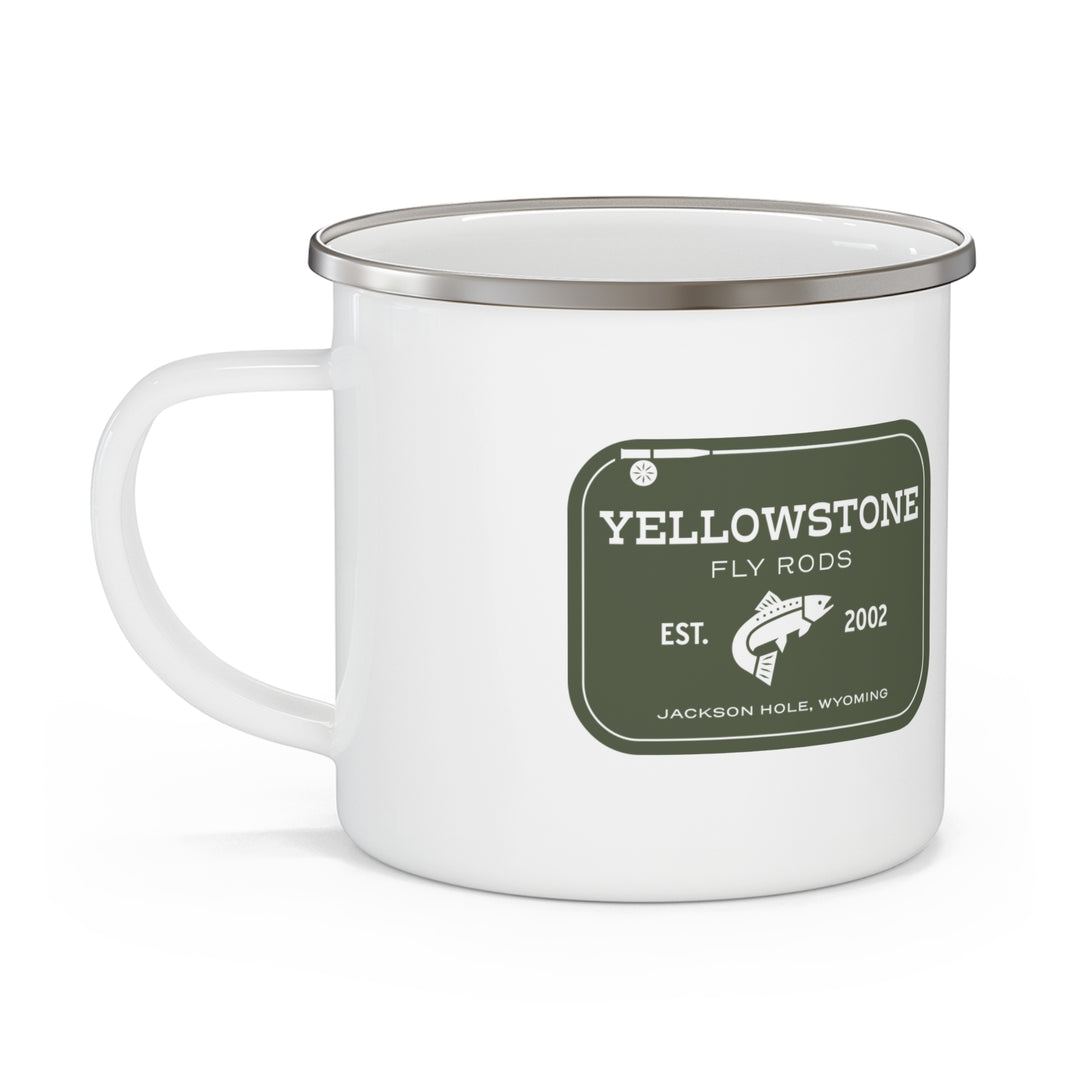 JHFLYCO Yellowstone Fly Rods Enamel Camp Mug