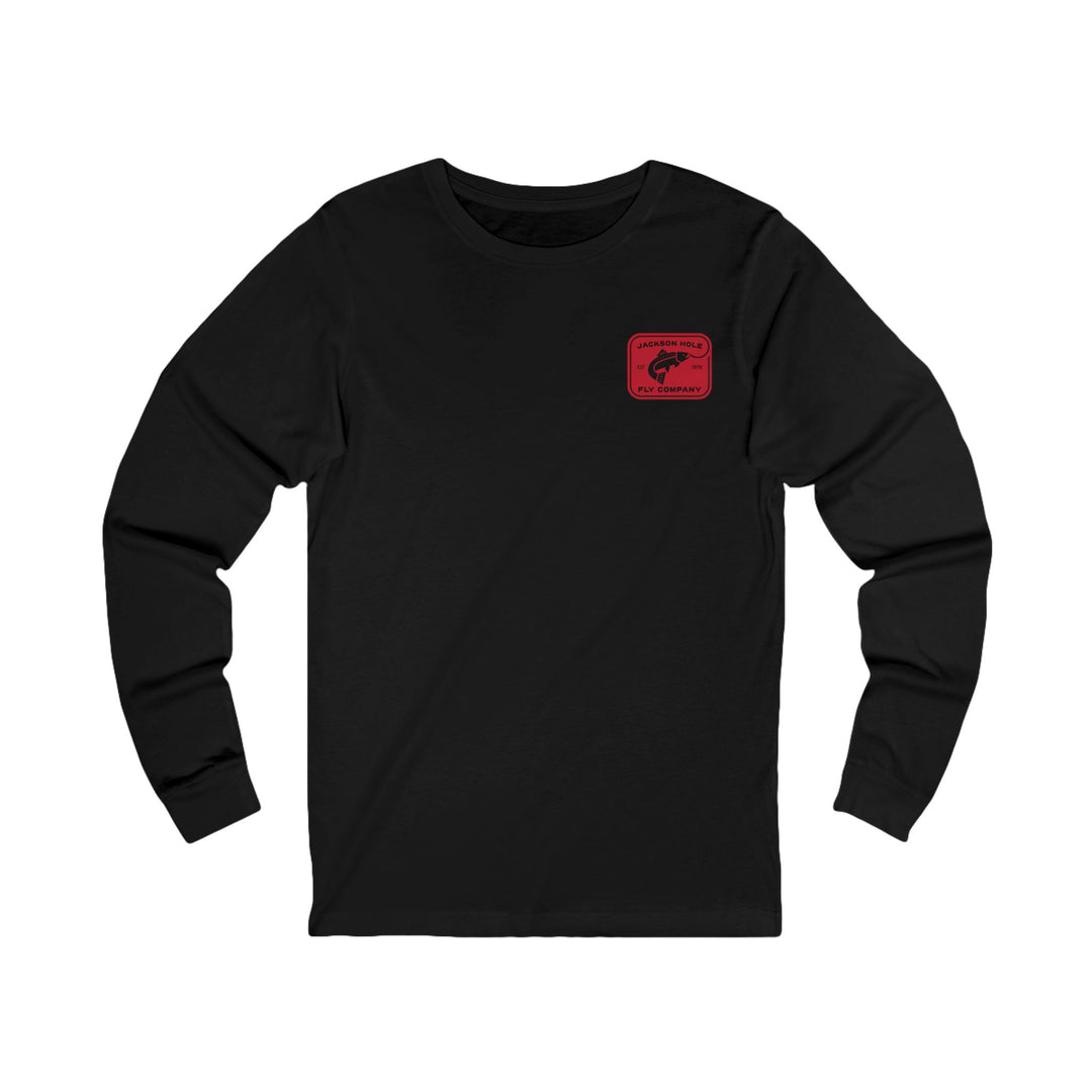 JHFLYCO Rectangle Badge Long Sleeve Tee - Red Logo