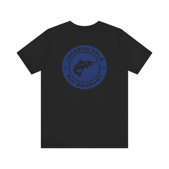 JHFLYCO Circle Badge Tee - Peacock Blue Logo