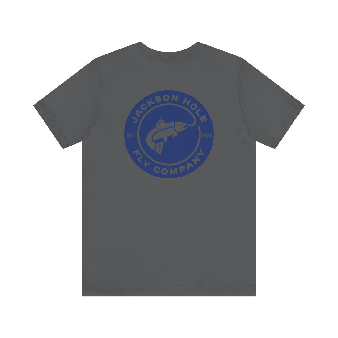 JHFLYCO Circle Badge Tee - Peacock Blue Logo