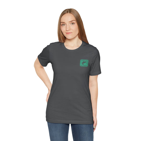 JHFLYCO Rectangle Badge Tee - Green Drake Logo