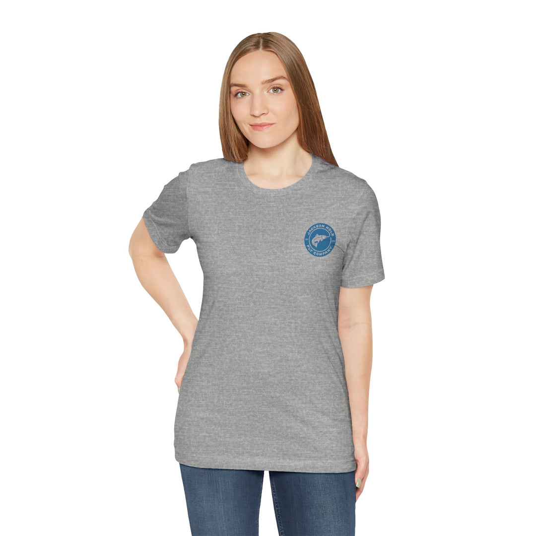 JHFLYCO Circle Badge Tee - Hackle Blue Logo