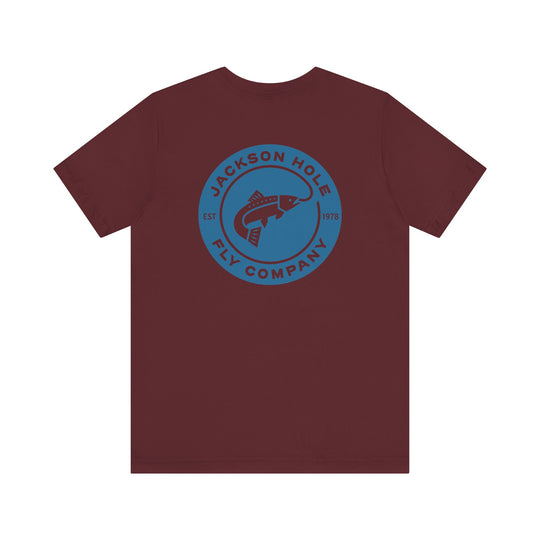 JHFLYCO Circle Badge Tee - Hackle Blue Logo