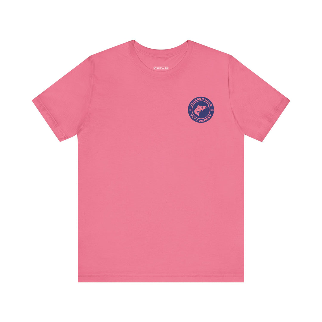 JHFLYCO Circle Badge Tee - Peacock Blue Logo