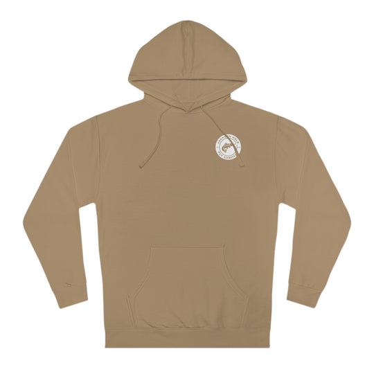 JHFLYCO Round Badge Hoodie – White Logo