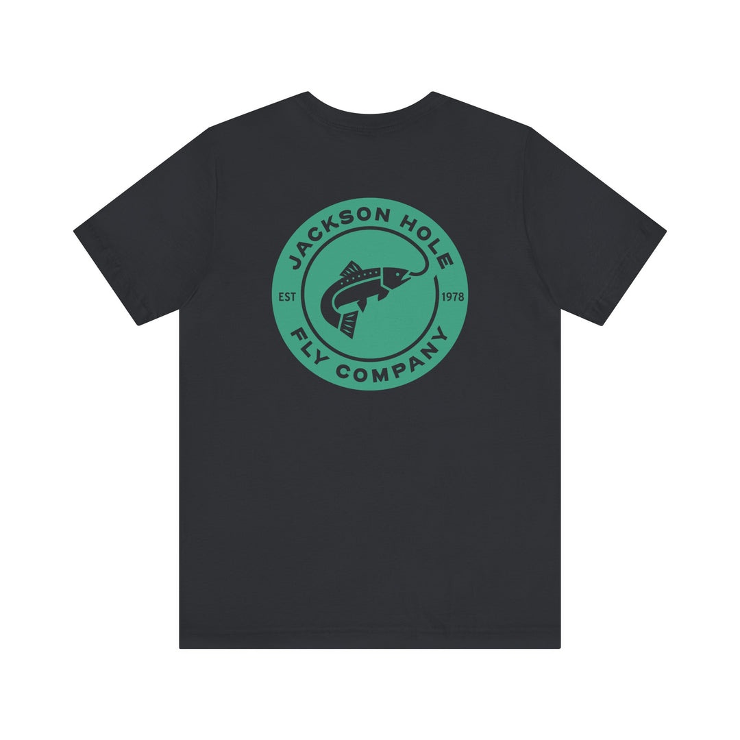 JHFLYCO Circle Badge Tee - Green Drake Logo