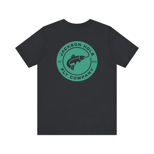 JHFLYCO Circle Badge Tee - Green Drake Logo