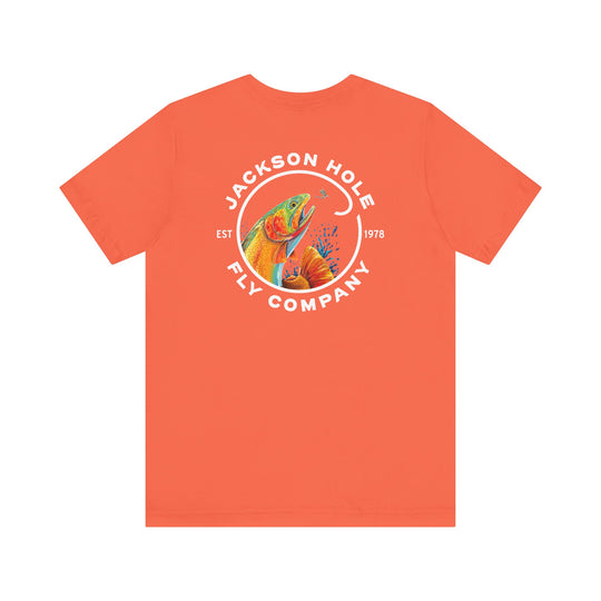 JHFLYCO Cutthroat Trout Badge Tee - White Logo