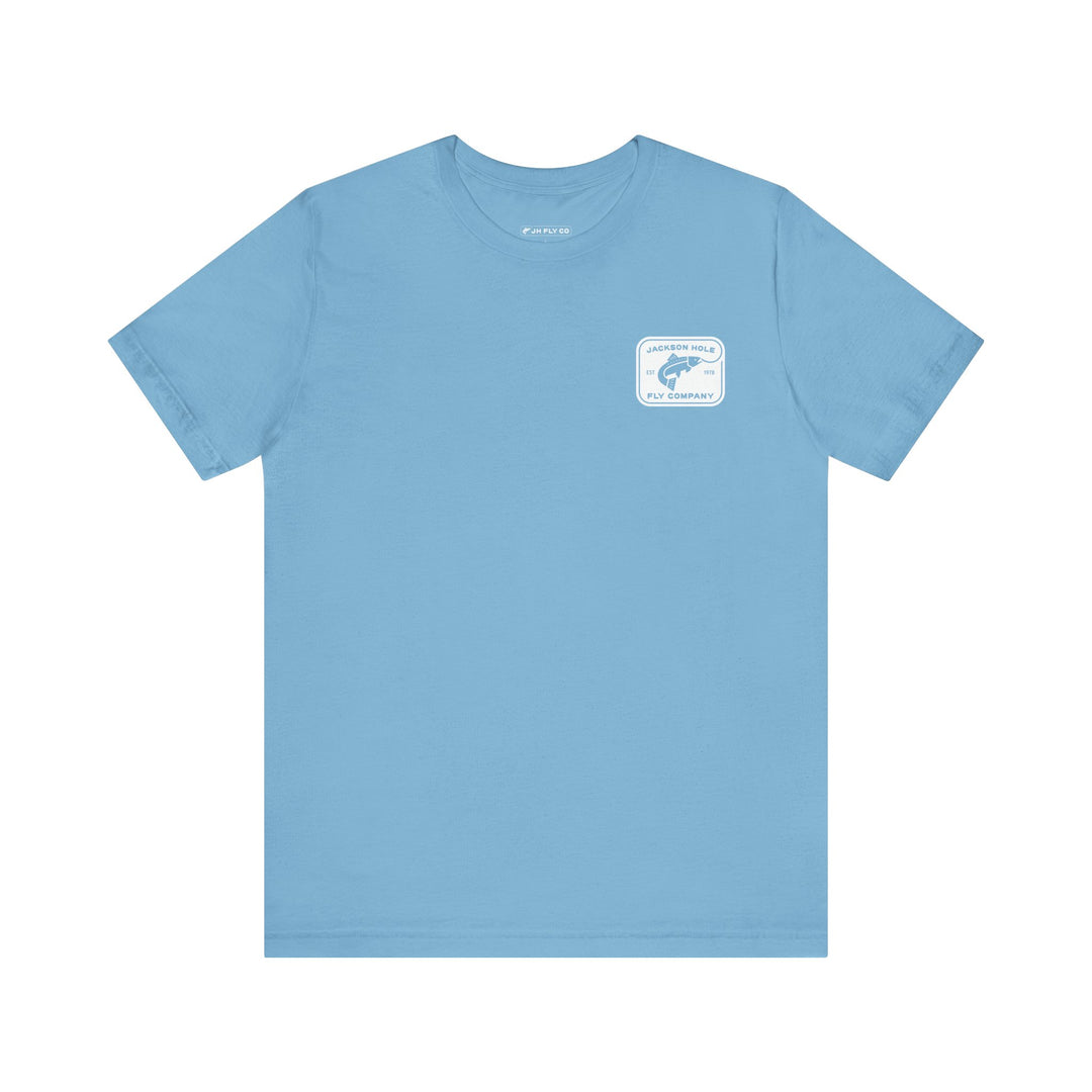 JHFLYCO Cutthroat Trout Badge Tee - White Logo