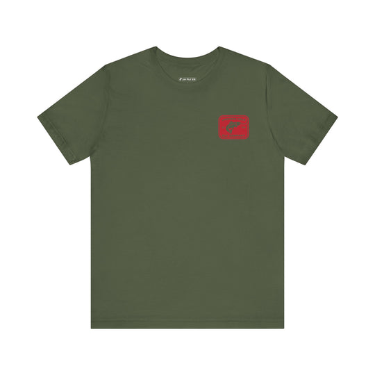 JHFLYCO Rectangle Badge Tee - Red Logo