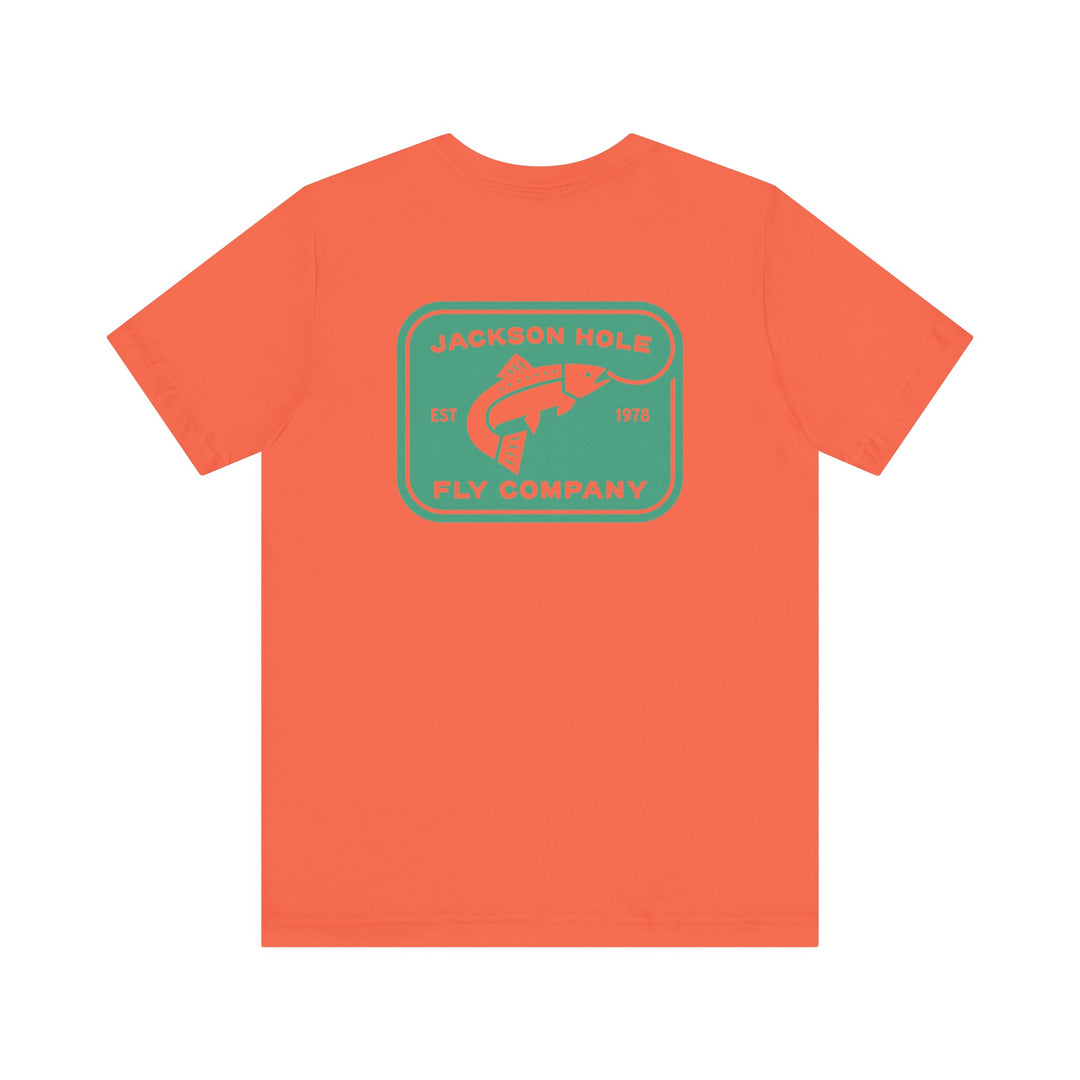 JHFLYCO Rectangle Badge Tee - Green Drake Logo