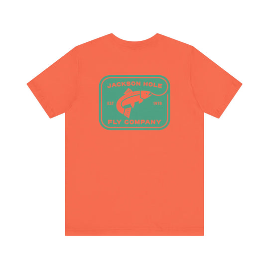 JHFLYCO Rectangle Badge Tee - Green Drake Logo