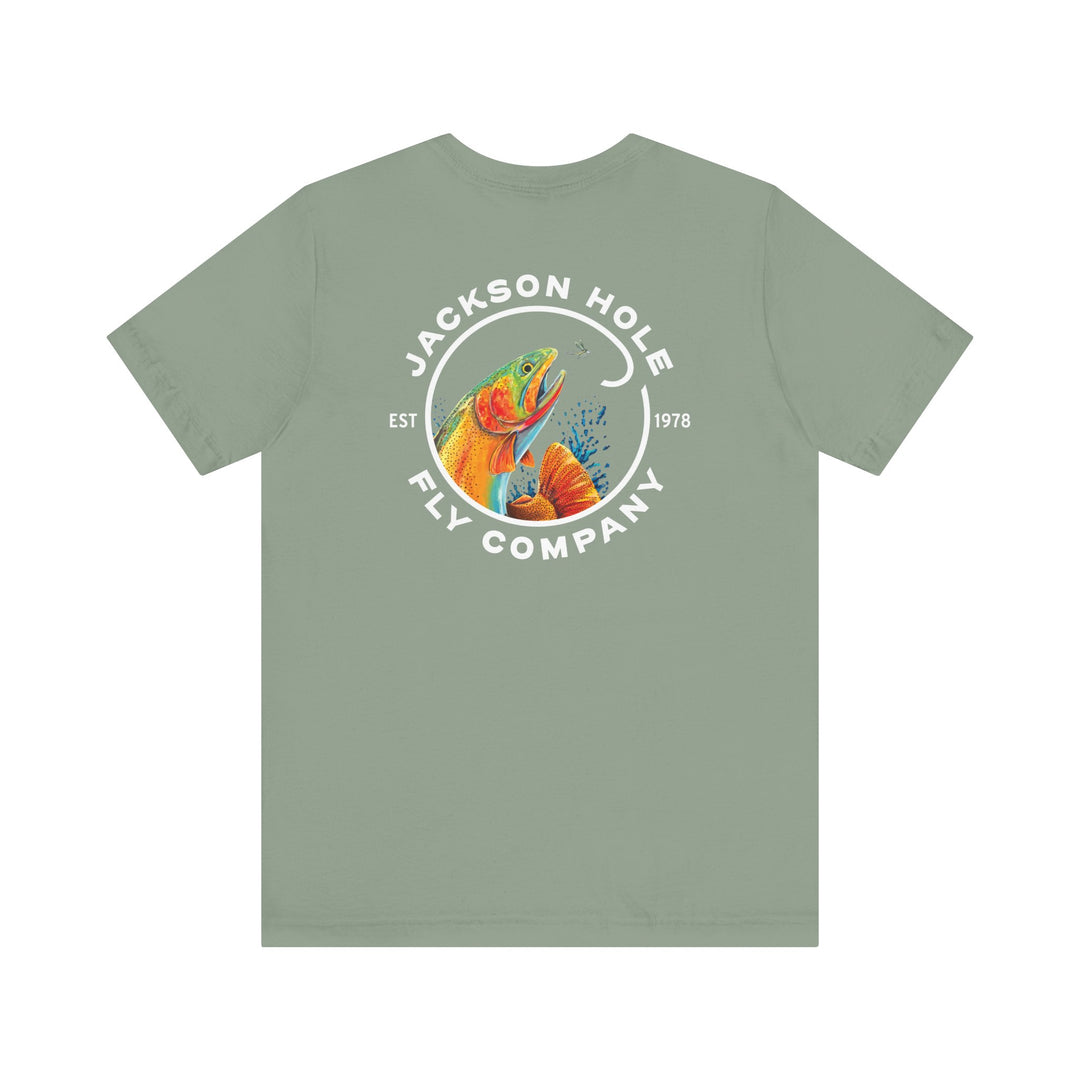 JHFLYCO Cutthroat Trout Badge Tee - White Logo