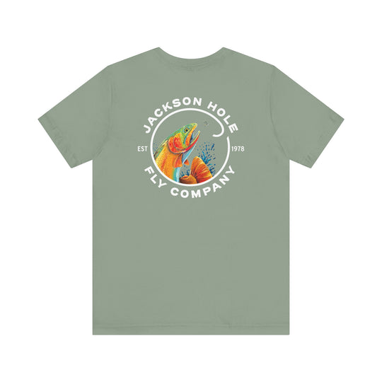 JHFLYCO Cutthroat Trout Badge Tee - White Logo