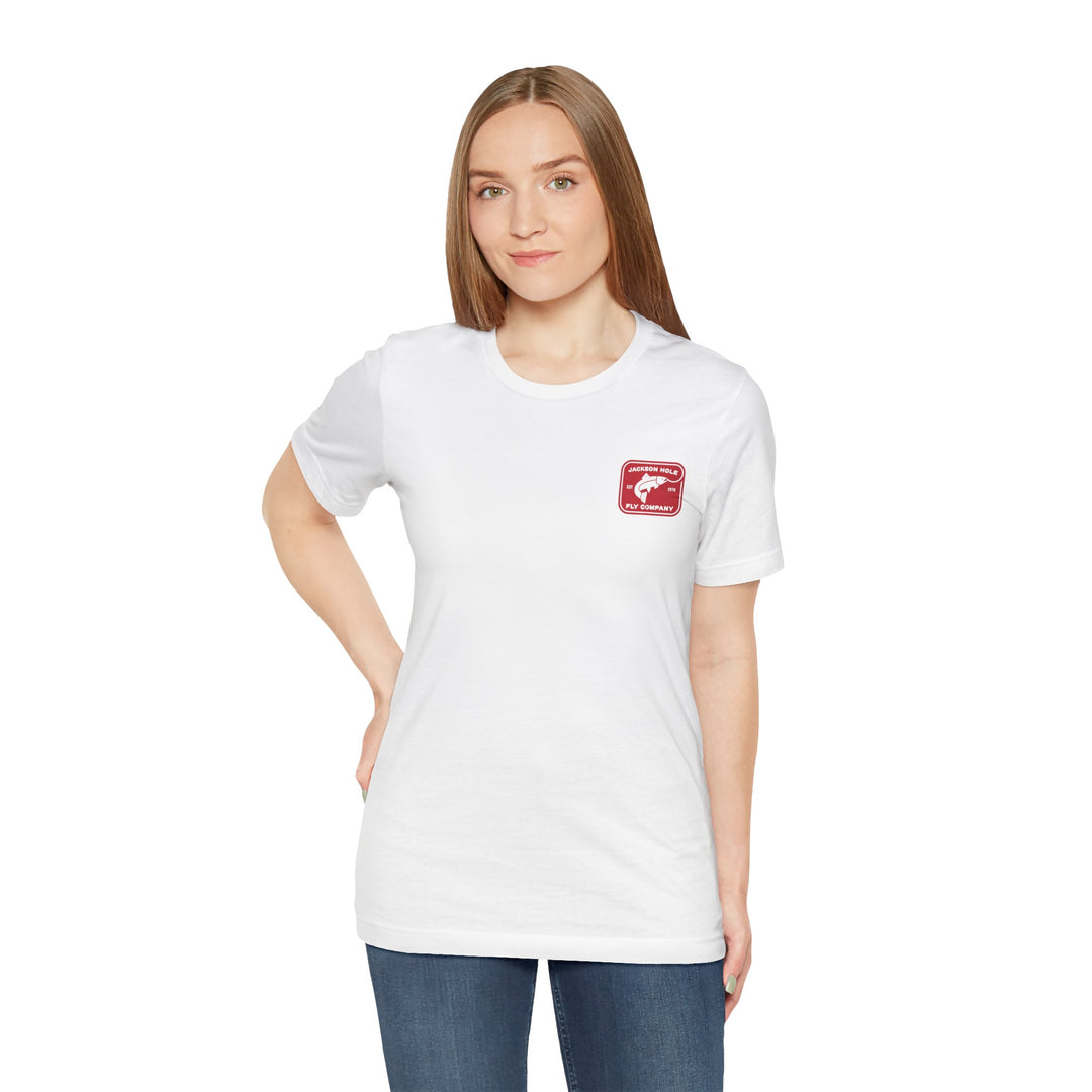 JHFLYCO Rectangle Badge Tee - Red Logo