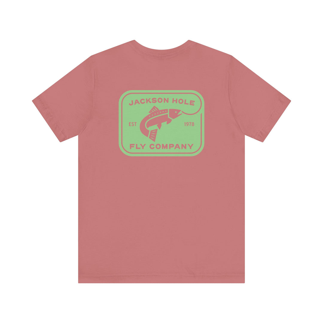 JHFLYCO Rectangle Badge Tee - Bright Midge Logo