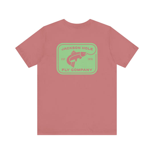 JHFLYCO Rectangle Badge Tee - Bright Midge Logo