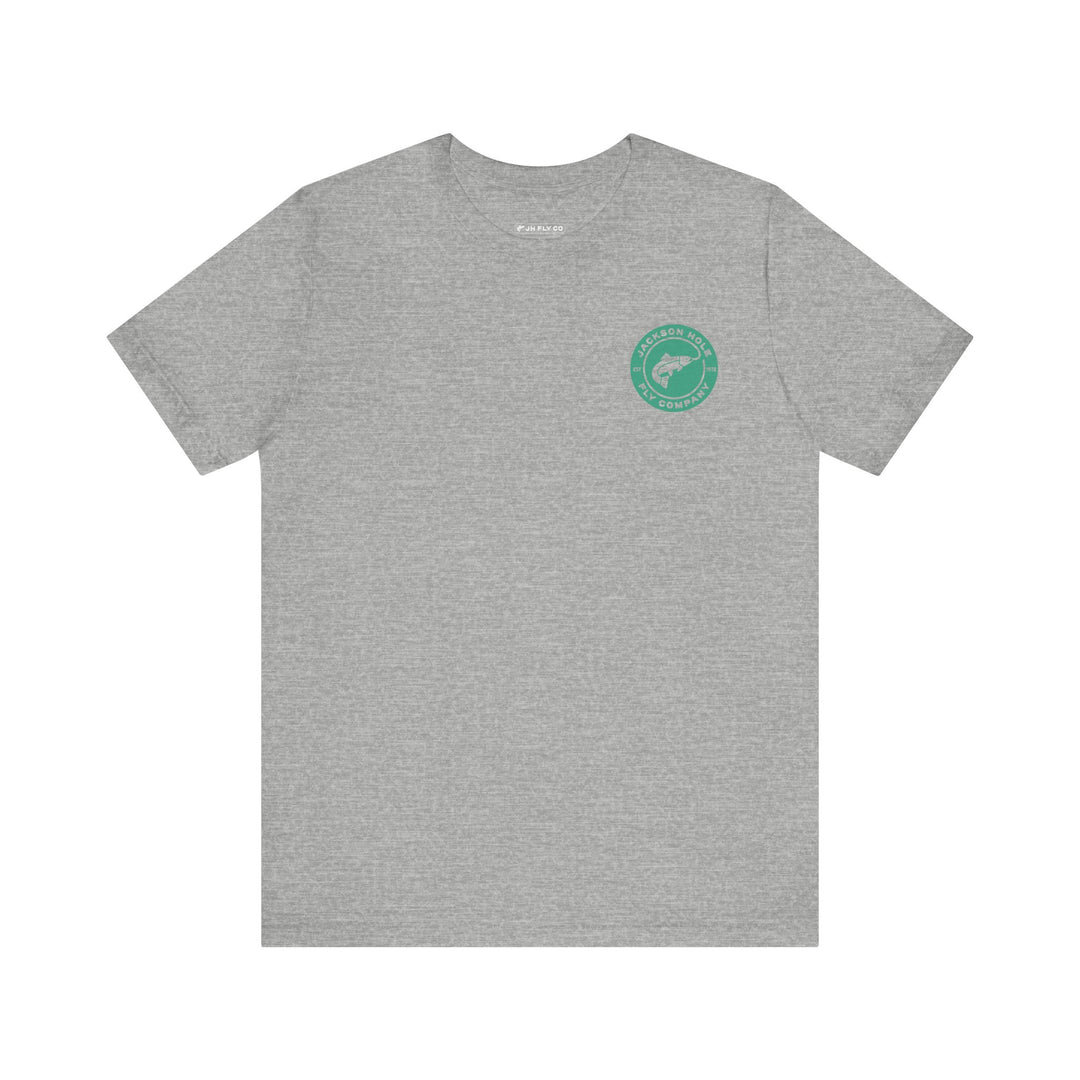 JHFLYCO Circle Badge Tee - Green Drake Logo