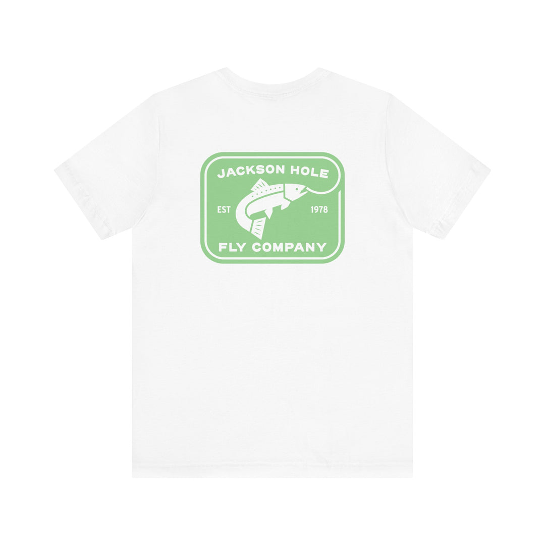 JHFLYCO Rectangle Badge Tee - Bright Midge Logo