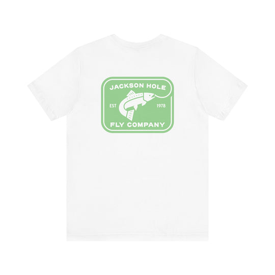 JHFLYCO Rectangle Badge Tee - Bright Midge Logo