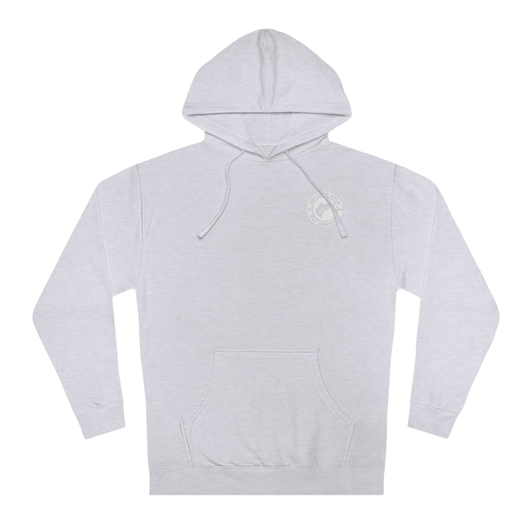 JHFLYCO Round Badge Hoodie – White Logo