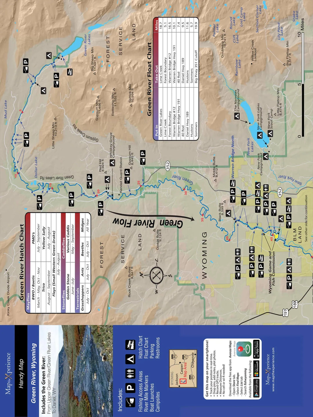 Western Rivers Folding Fly Fishing Maps by Map the Xperience