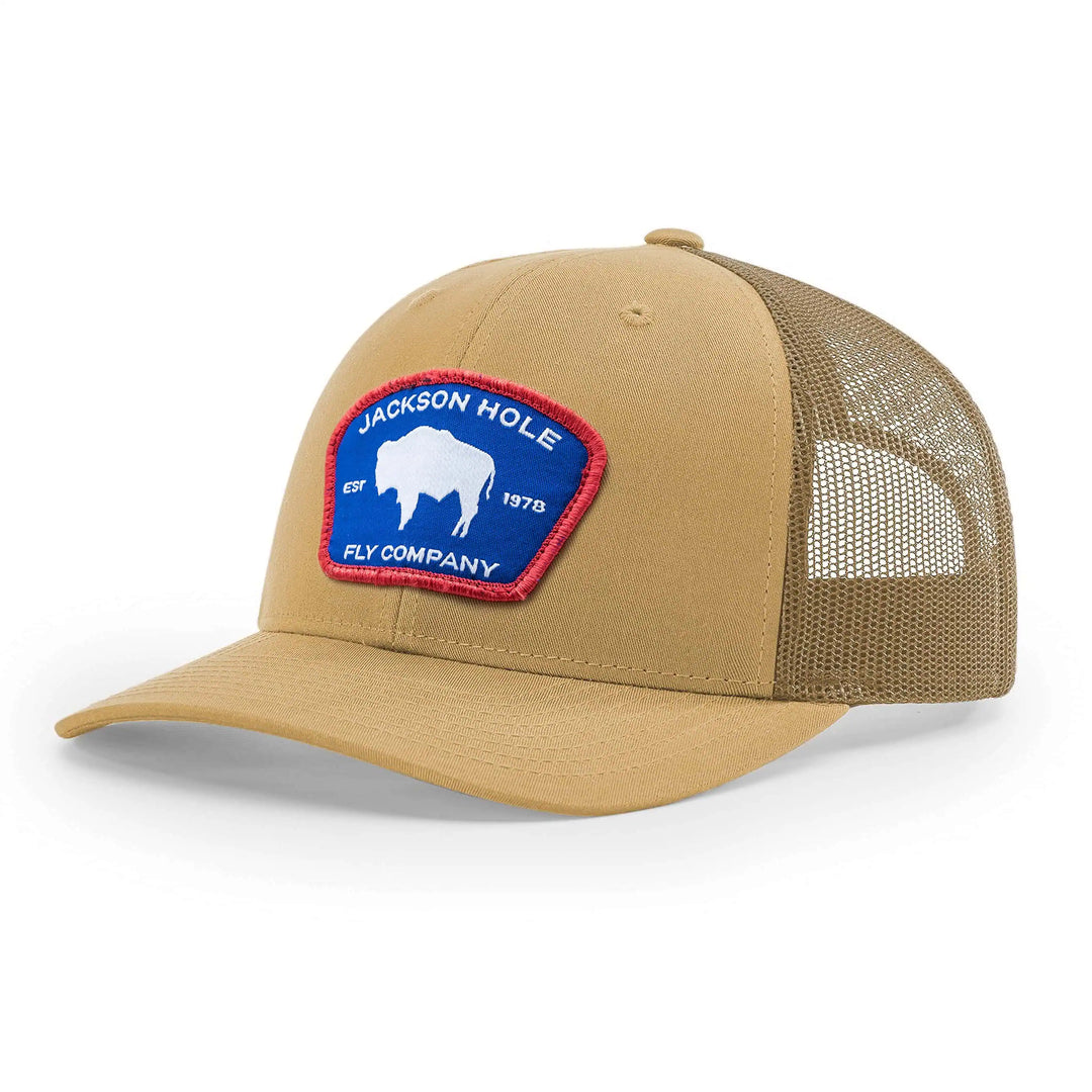 JHFLYCO Wyoming Bison Mid Crown Trucker Hat