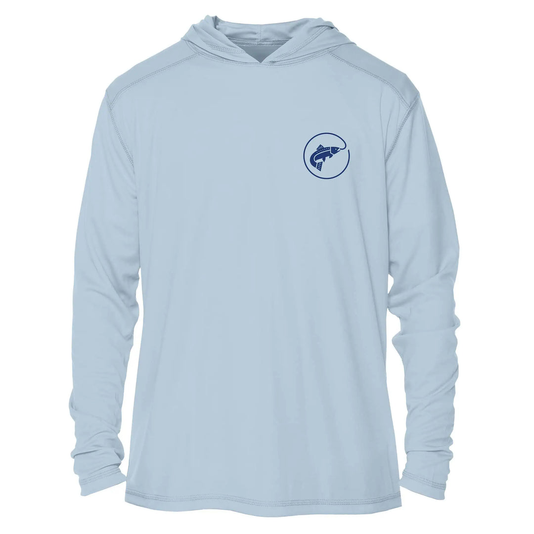 JHFLYCO Sun Hoodie, Arctic Blue, Sun Protection | Jackson Hole Fly Company