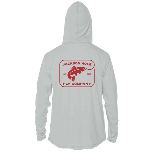 JHFLYCO Sun Hoodie, Pearl Gray, Sun Protection | Jackson Hole Fly Company