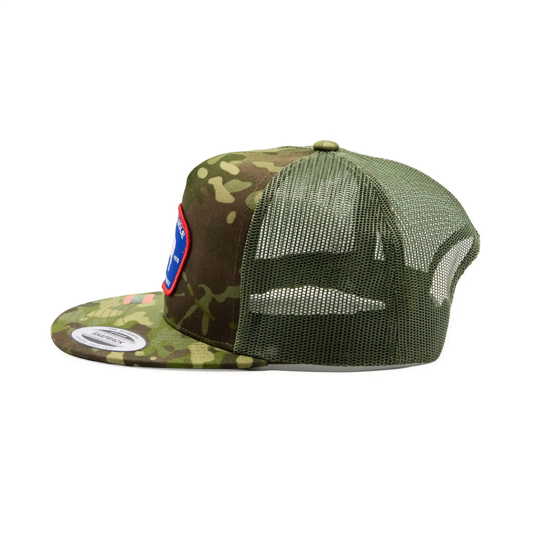 JHFLYCO Wyoming Bison High Crown Trucker Hat