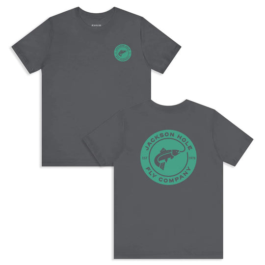 JHFLYCO Circle Badge Tee - Green Drake Logo