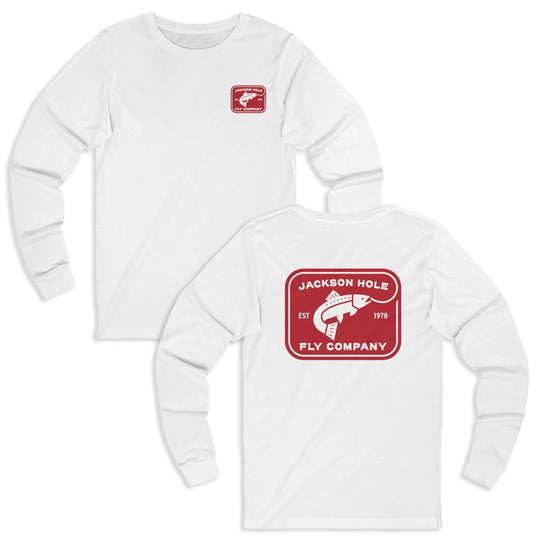 JHFLYCO Rectangle Badge Long Sleeve Tee - Red Logo