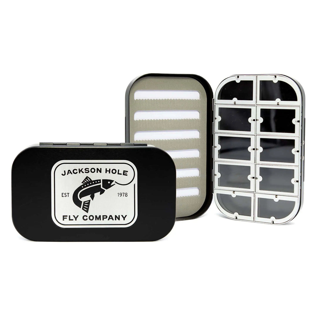 JHFLYCO Aluminum Fly Box - Gun Metal - 16 Compartment JHFLYCO Aluminum Fly Box - Gun Metal - 16 Compartment