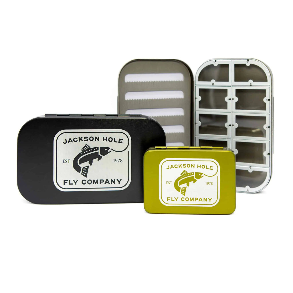 ge roller type fly tackle box JHFLYCO Aluminum Fly Box - Gun Metal