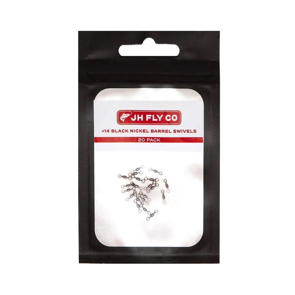 JHFLYCO Black Nickel Barrel Swivels - 20 Pack – Jackson Hole Fly